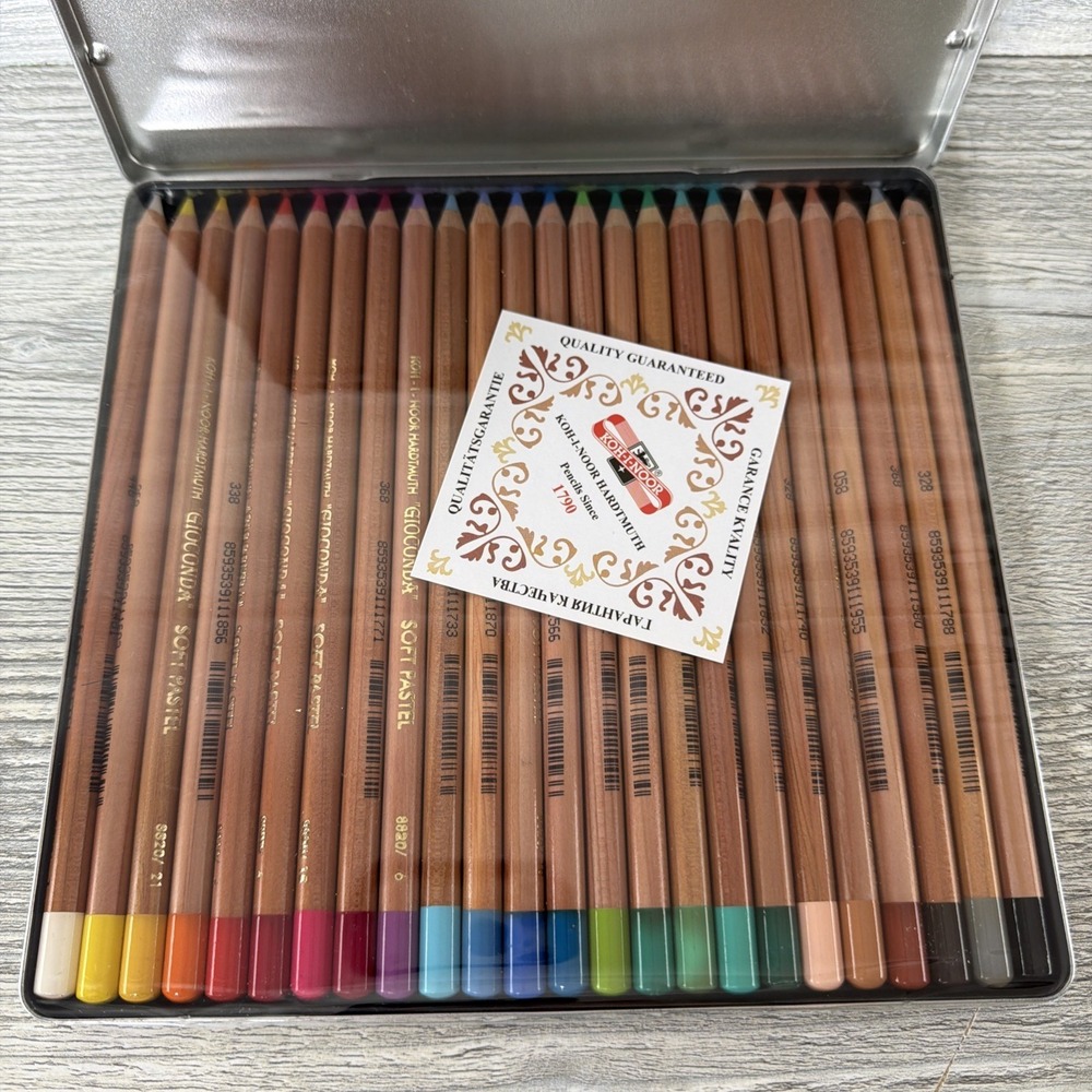 Koh-I-Noor Gioconda 24 Soft Pastel Pencils Czech Republic 8828 New & Sealed - Picture 3 of 6